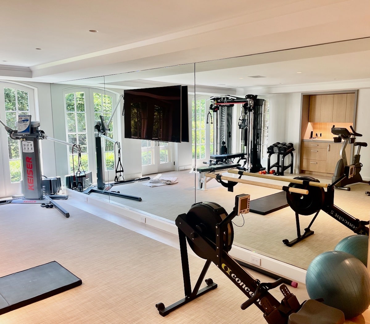Large Studio Mirrors Perth for commercial training spaces
