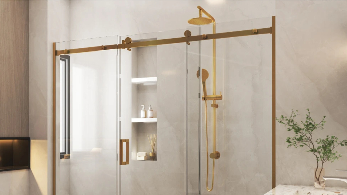 Custom glass shower screens for elegant bathroom